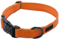 Durable Soft Nylon Dog Collar , Reflective Nylon Buckle Dog Collars