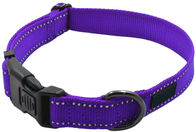 Durable Soft Nylon Dog Collar , Reflective Nylon Buckle Dog Collars