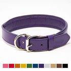 Military Grade Padded Leather Dog Collar , Heavy Duty Leather Dog Collars